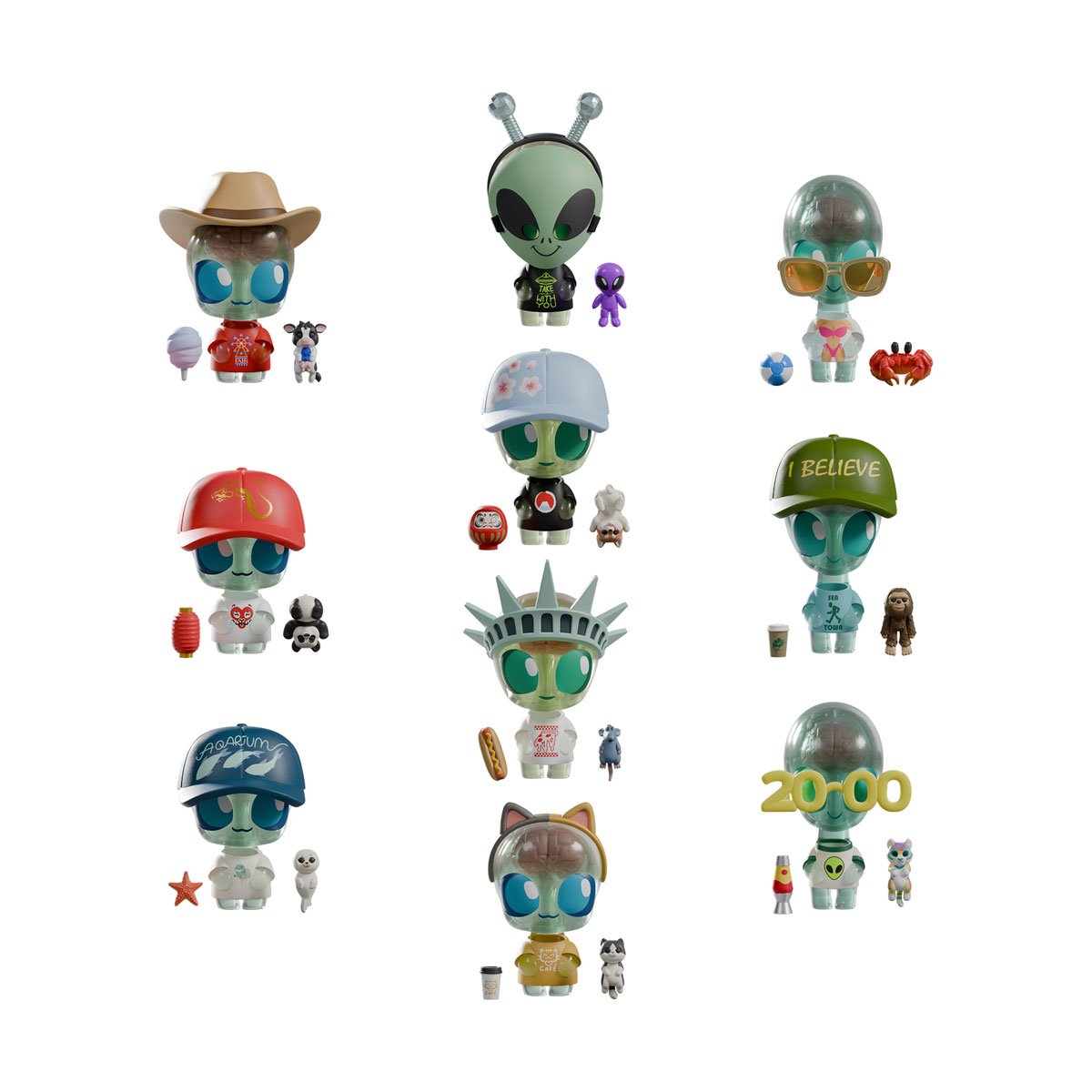 Abducted Series 1 Blind-Box Mini-Figure Case of 9