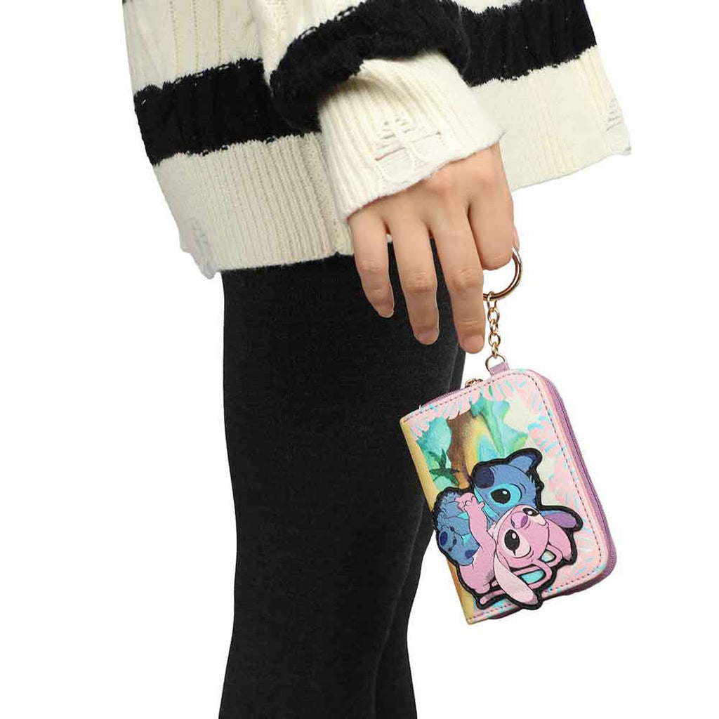 Lilo & Stitch Stitch and Angel Mini Zip Around Wallet