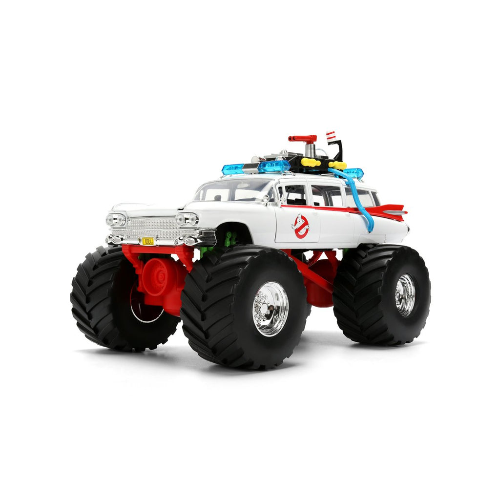 Hollywood Rides Ghostbusters Ecto-1 Monster Truck 1:24 Scale Die-Cast Metal Vehicle