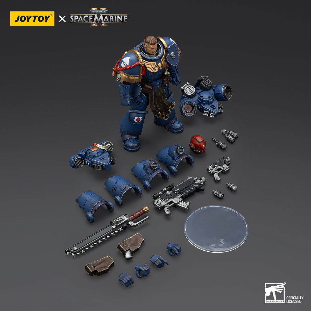 Joy Toy Warhammer Space Marine II Ultramarines Sergeant Gadriel Collectors Edition 1:18 Scale Action Figure