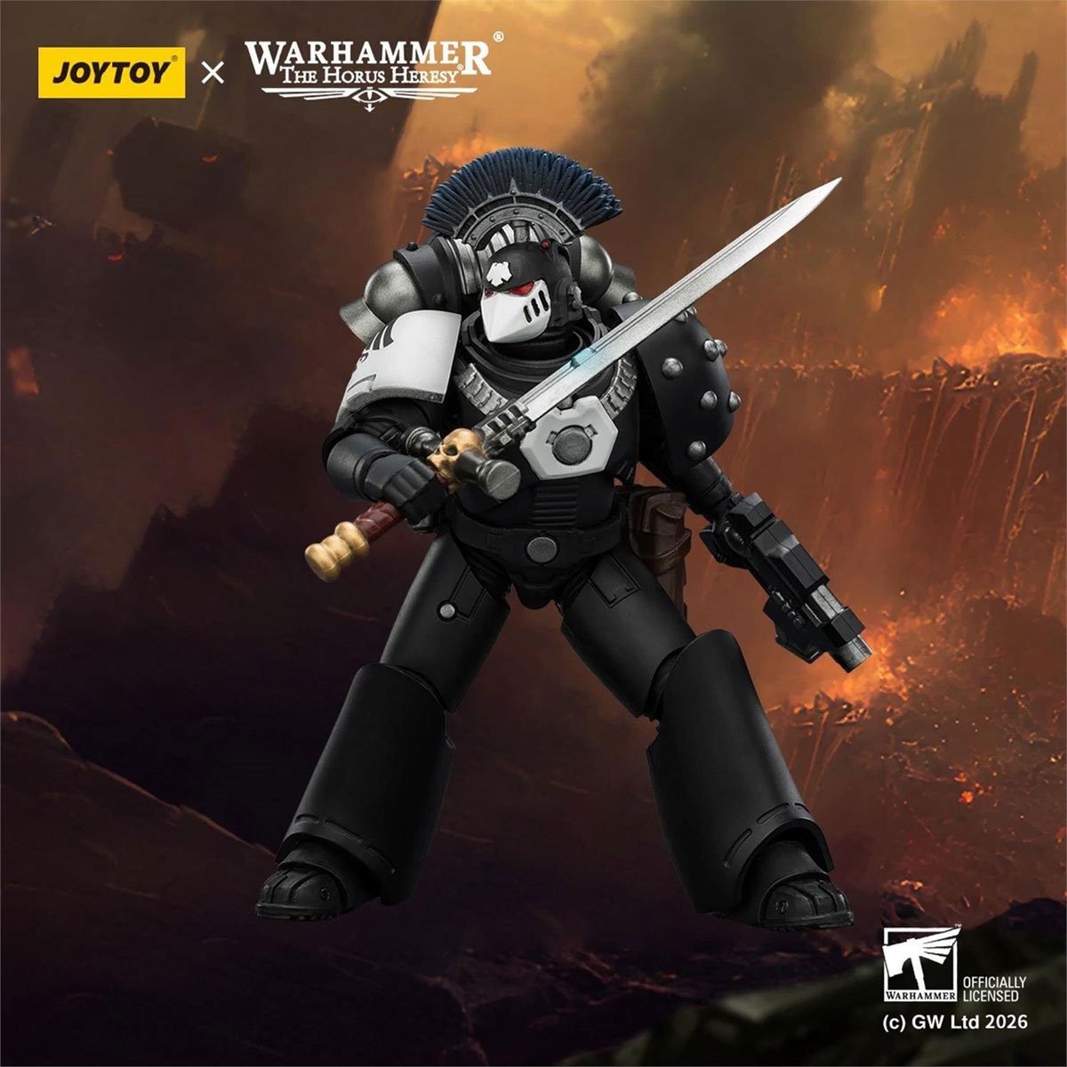 Joy Toy Warhammer The Horus Heresy Raven Guard MKVI Tactical Sergeant 1:18 Scale Action Figure