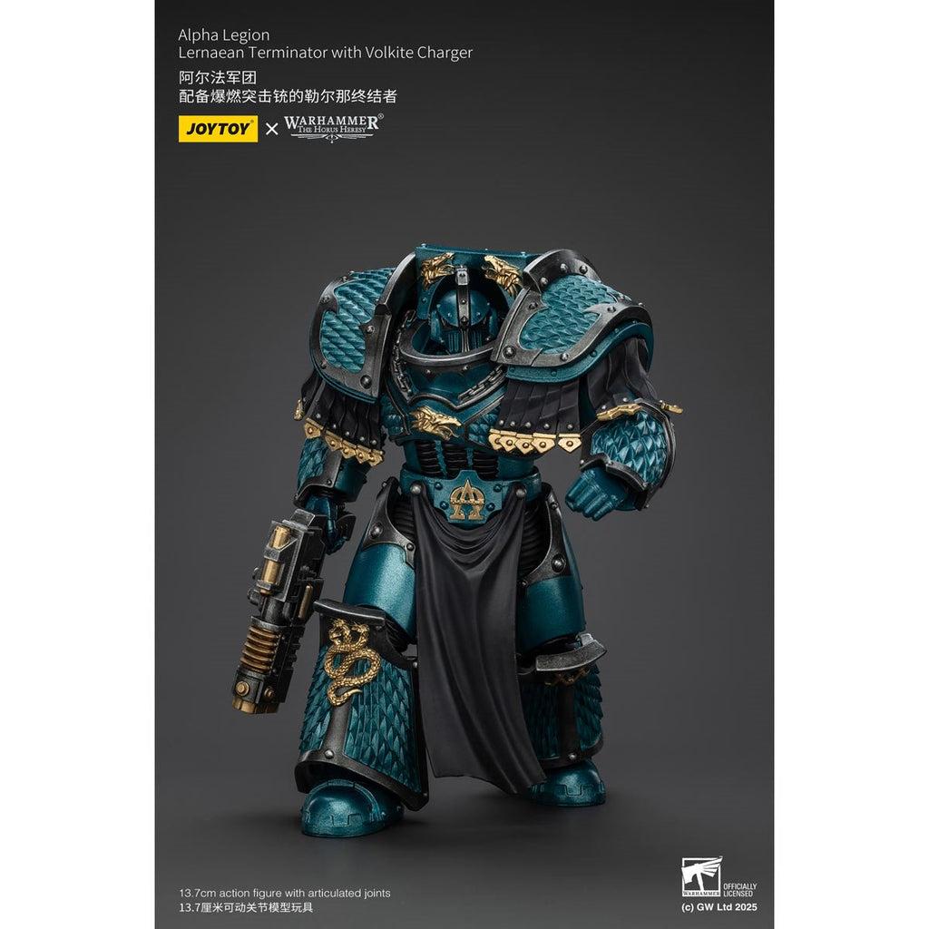 Joy Toy Warhammer The Horus Heresy Alpha Legion Lernaean Terminator with Volkite Charger 1:18 Scale Action Figure