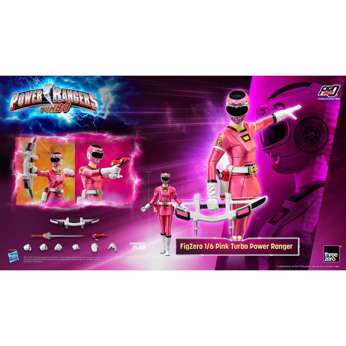 Power Rangers Turbo Pink Turbo Power Ranger FigZero 1:6 Scale Action Figure