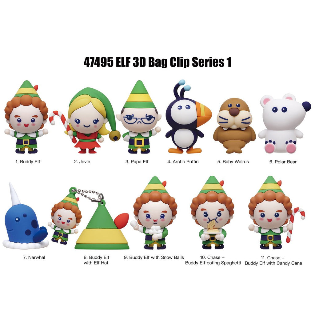 Elf Series 1 3D Foam Bag Clip Random 6-Pack