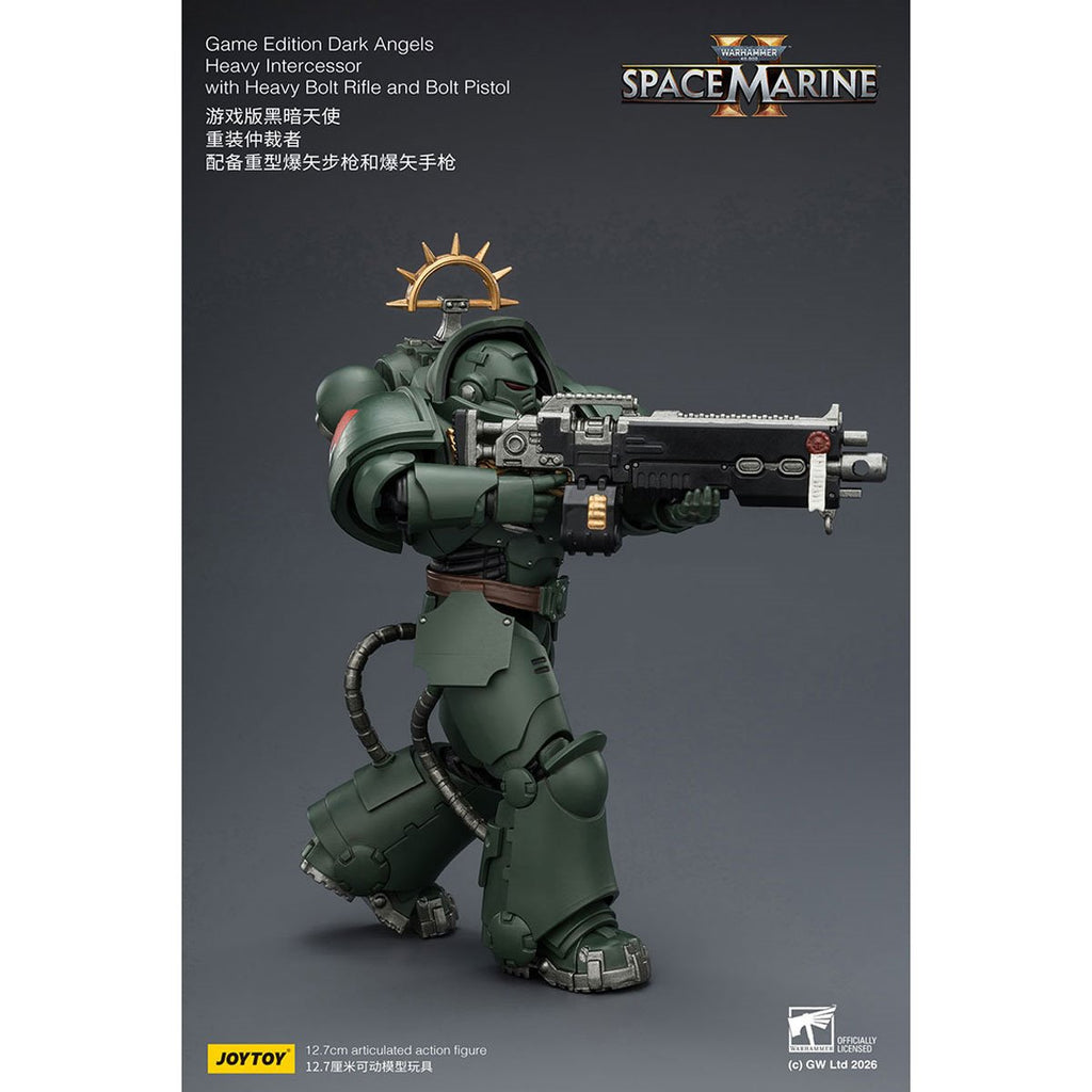 Joy Toy Warhammer 40K Space Marines Game Edition Dark Angels Heavy Intercessor Rifle & Pistol 1:18 Scale Action Figure