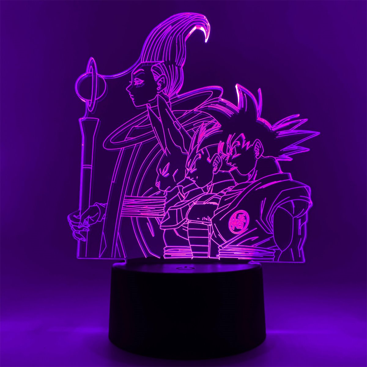 Dragon Ball Super Goku, Vegeta, Beerus, and Whis Otaku Lamp