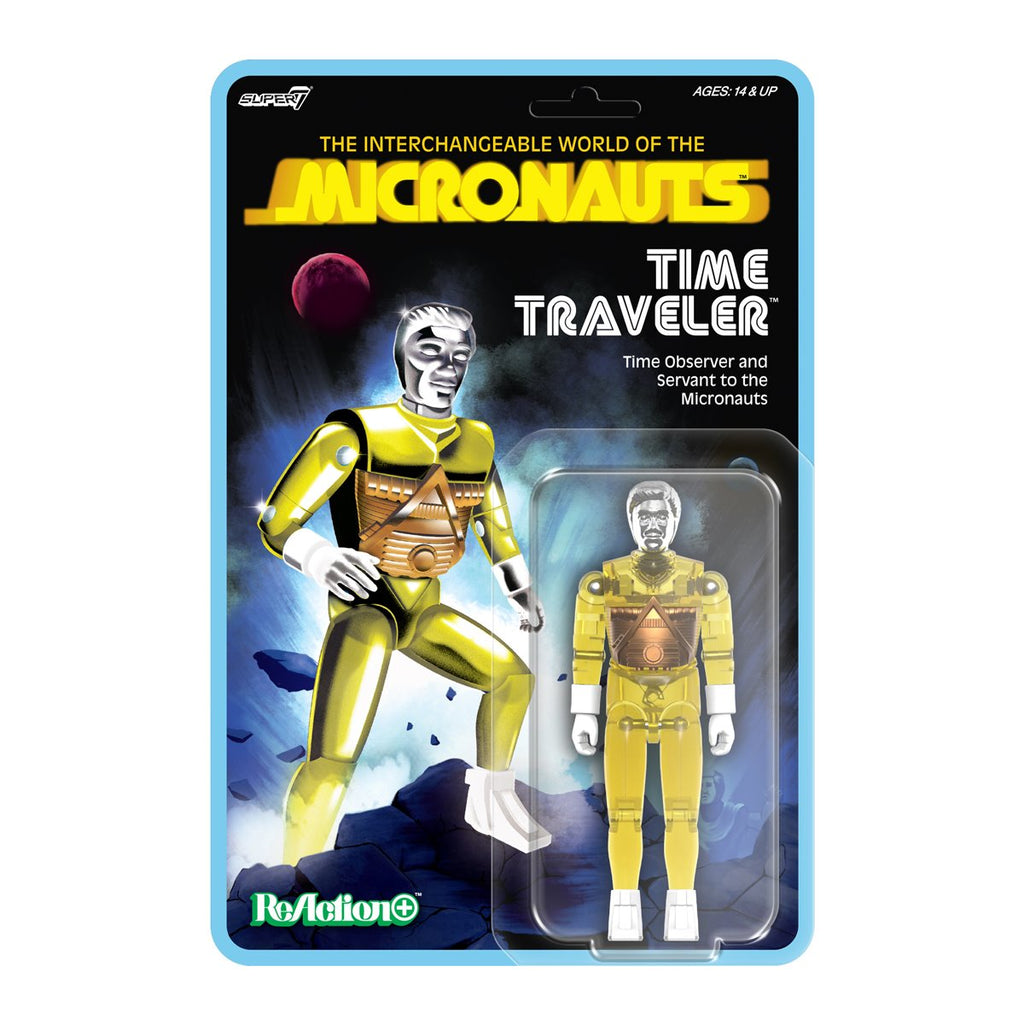 Micronauts Time Traveler (Translucent Yellow) 3 3/4-Inch ReAction+ Figure