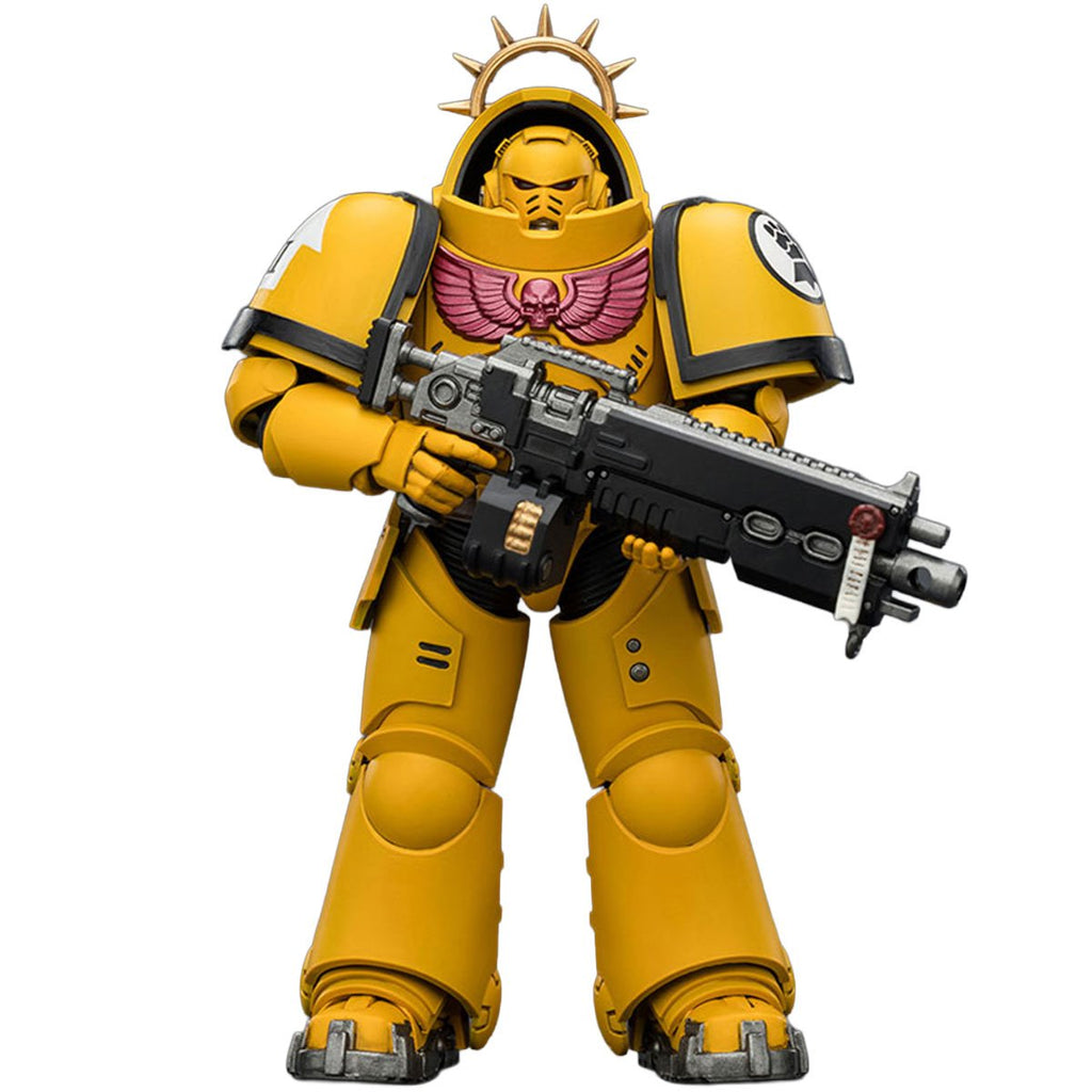Joy Toy Warhammer 40,000 Space Marines Game Edition Imperial Fists Intercessor Rifle & Pistol 1:18 Scale Action Figure
