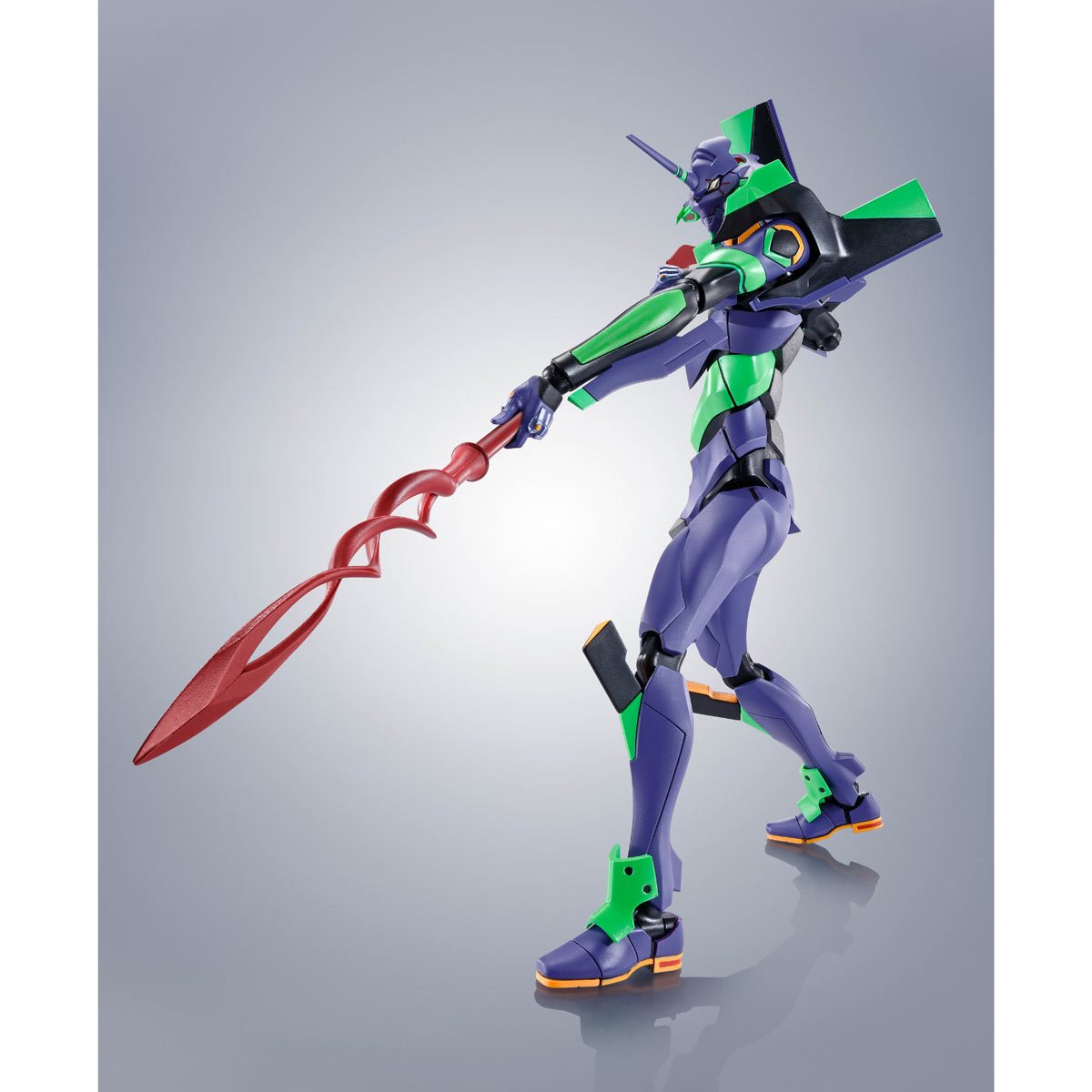 Evangelion Side EVA Test Type-01 and Spear of Cassius Renewal Color Edition Robot Spirits Action Figure