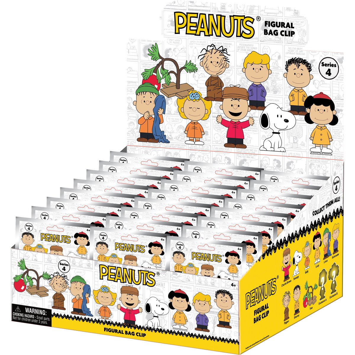 Peanuts Series 4 3D Foam Bag Clip Random 6-Pack