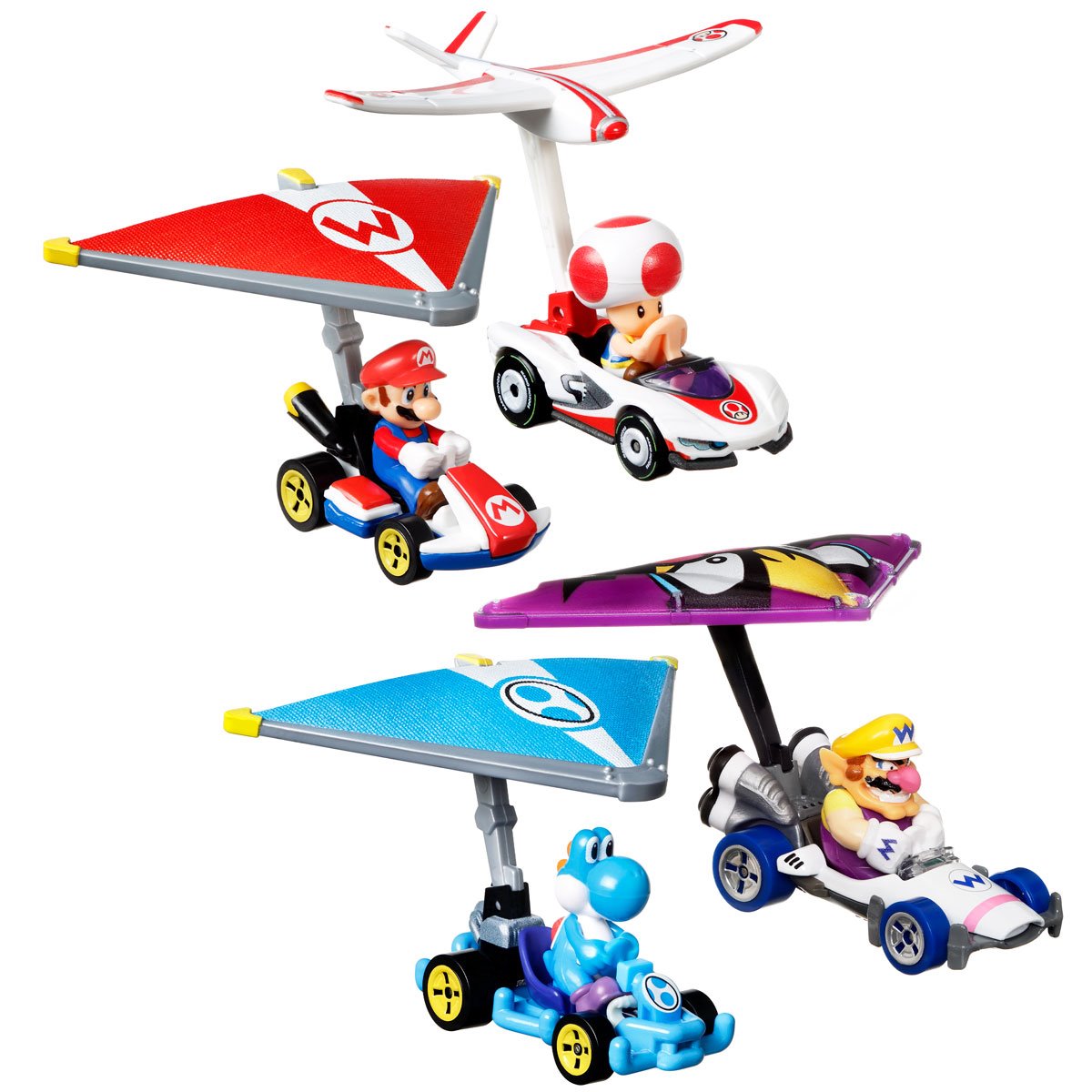 Mario Kart Hot Wheels Gliders 2026 Mix  3 Vehicle Case of 4