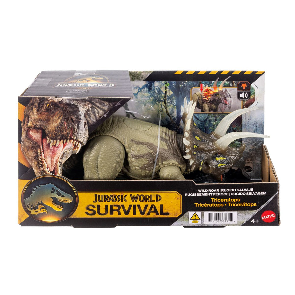 Jurassic World Wild Roar Triceratops Action Figure