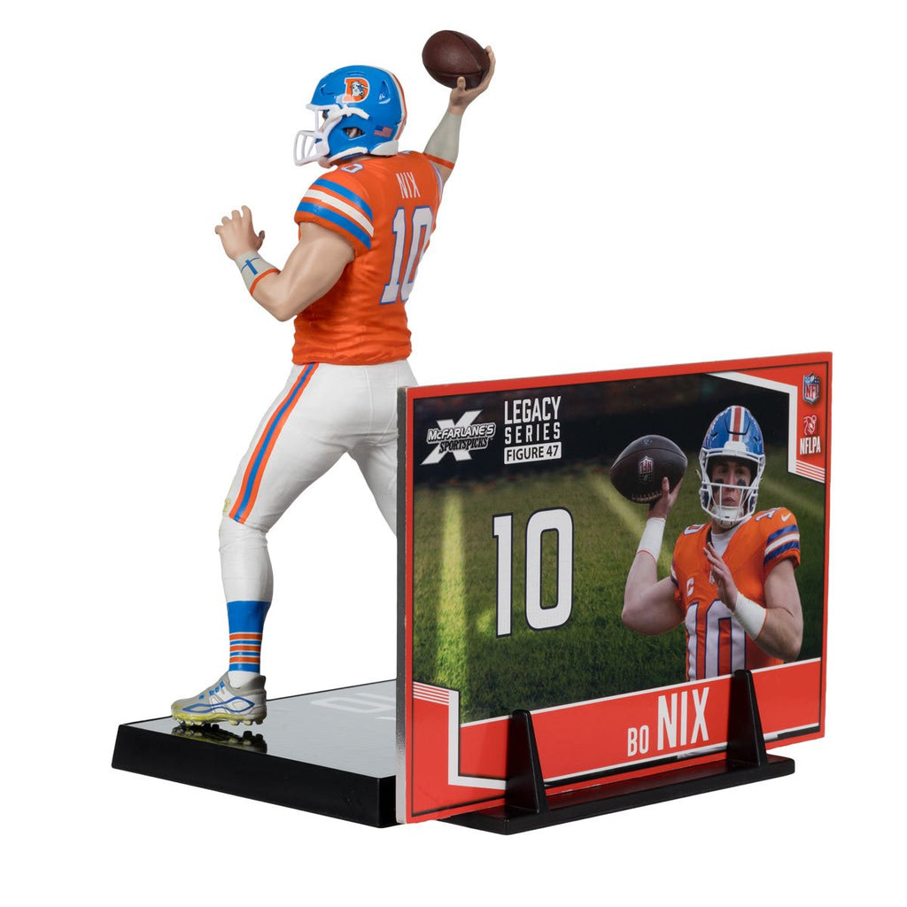 NFL SportsPicks 2025 Denver Broncos Bo Nix Classic Jersey 7-Inch Posed Figure