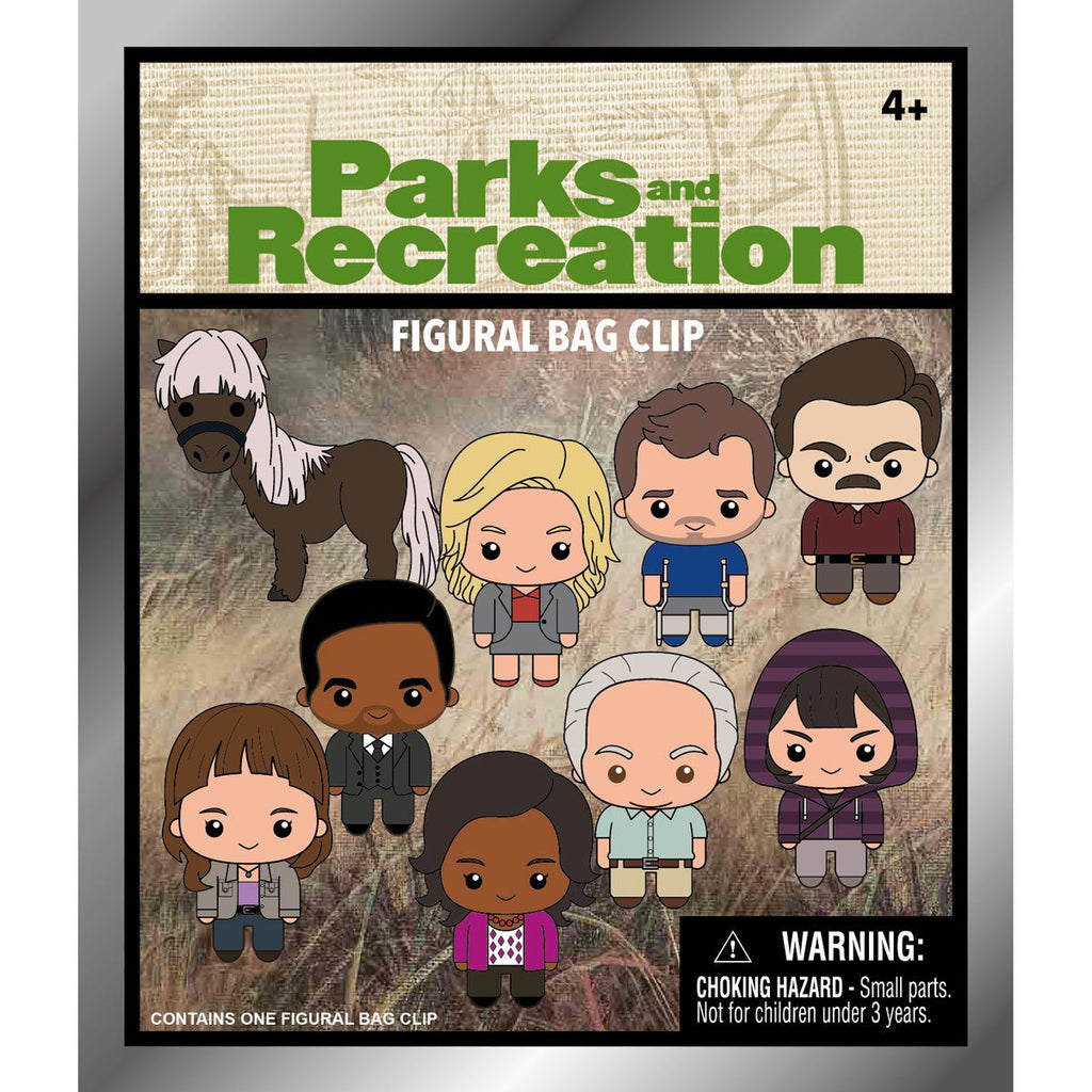 Parks and Recreation 3D Foam Bag Clip Random 6-Pack