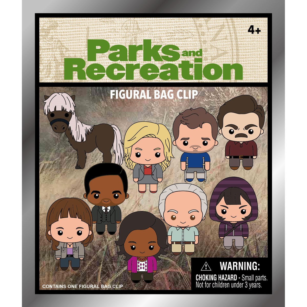 Parks and Recreation 3D Foam Bag Clip Random 6-Pack