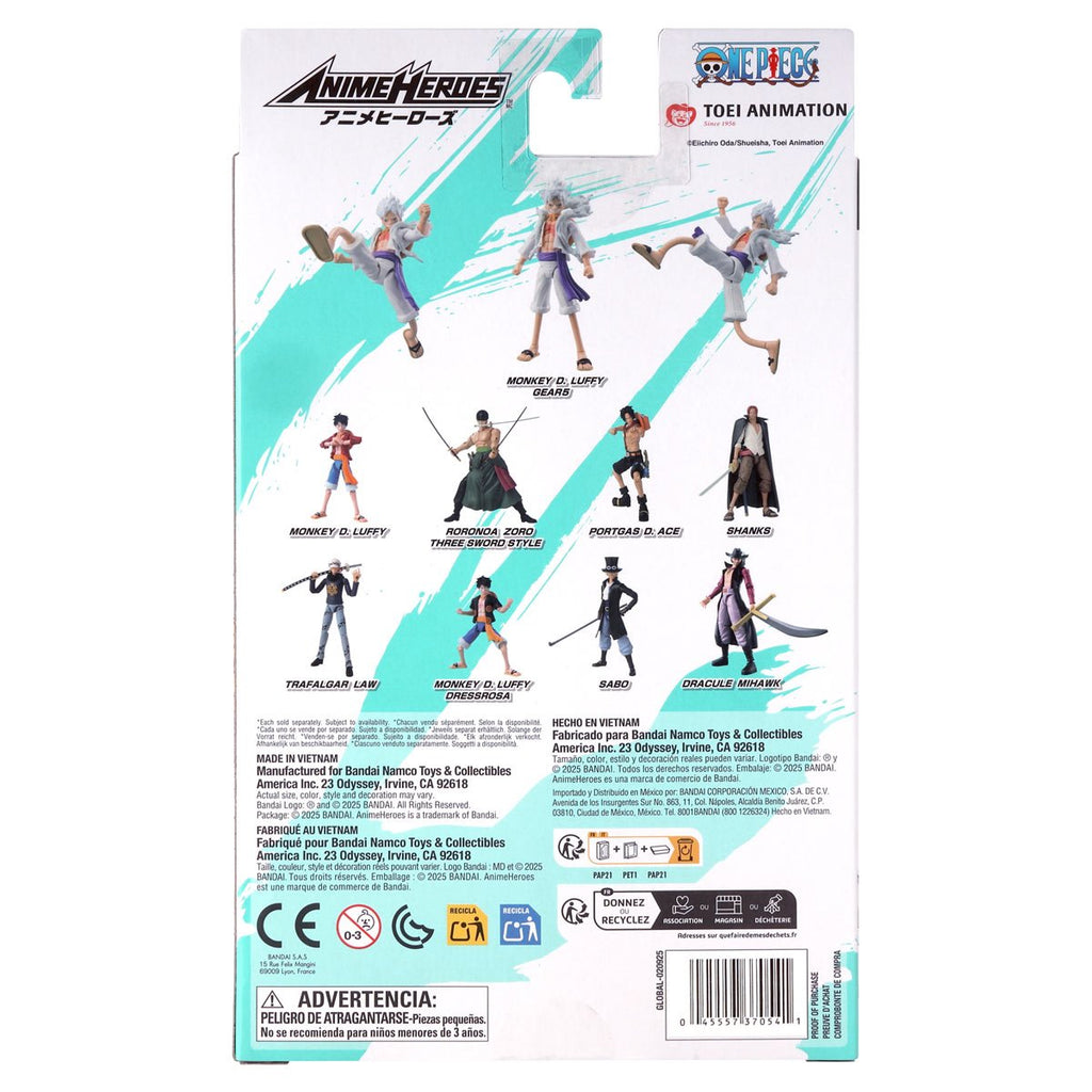 One Piece Luffy Gear 5 Anime Heroes Action Figure