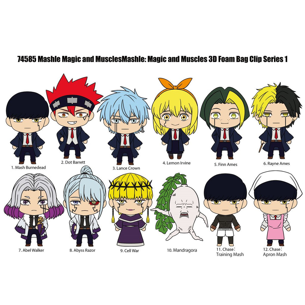 Mashle: Magic and Muscles 3D Foam Bag Clip Random 6-Pack