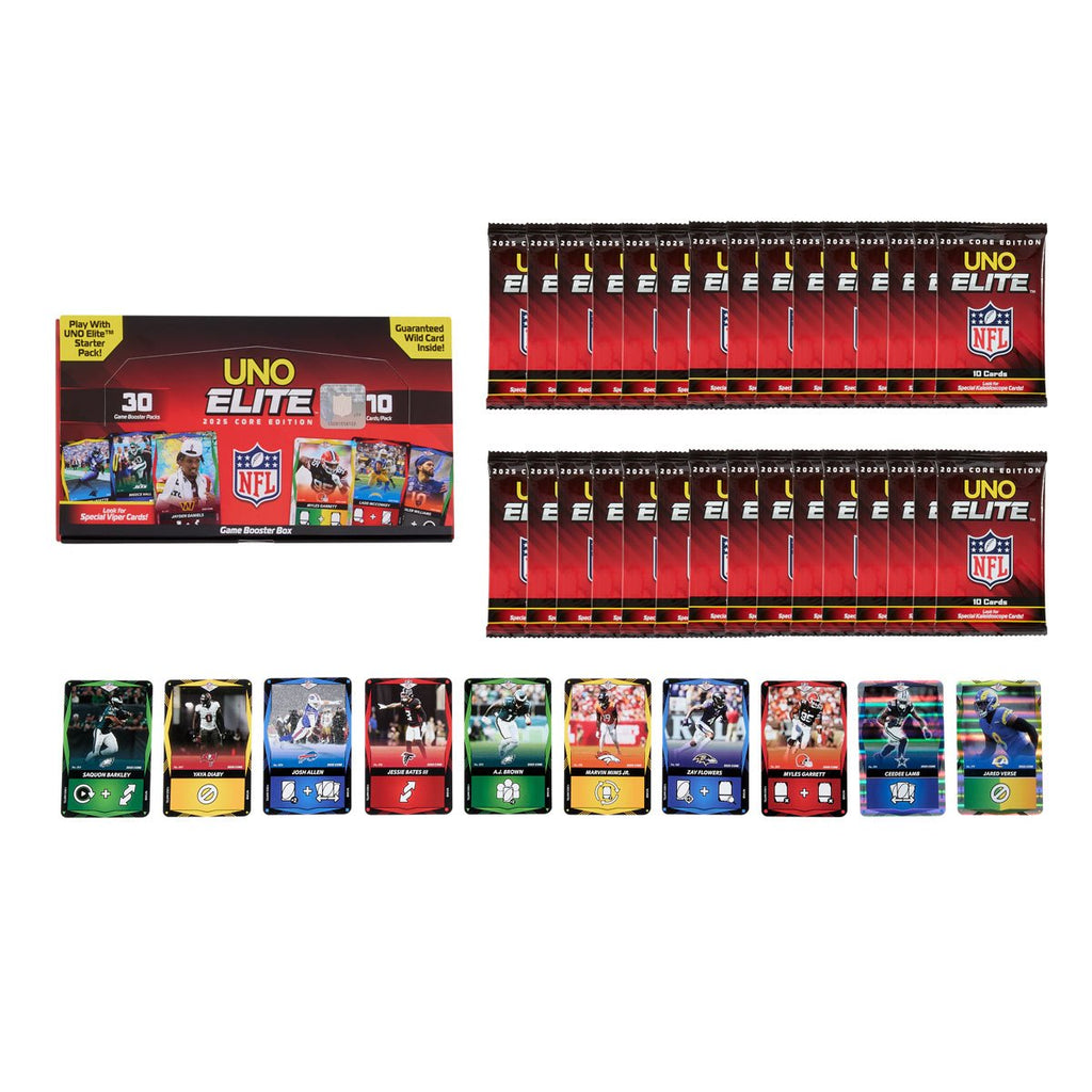 UNO Elite NFL 2025 Core Edition Game Booster Box Set