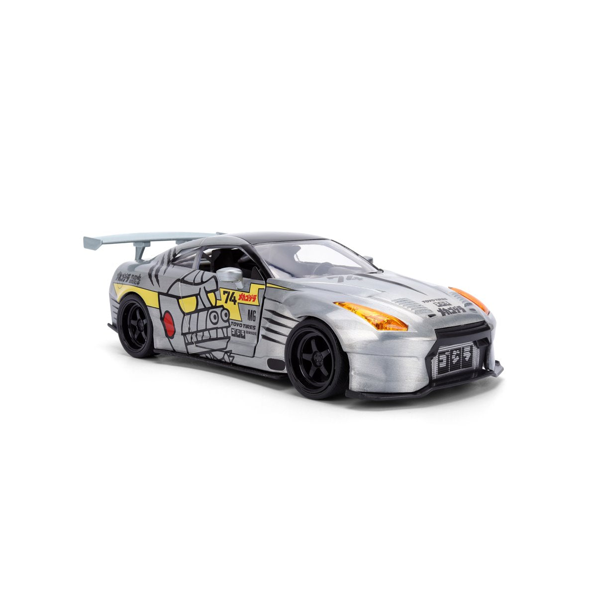Godzilla 2009 Nissan GT-R R35 Ben Sopra 1:24 Scale Die-Cast Metal Vehicle with Mechagodzilla Figure
