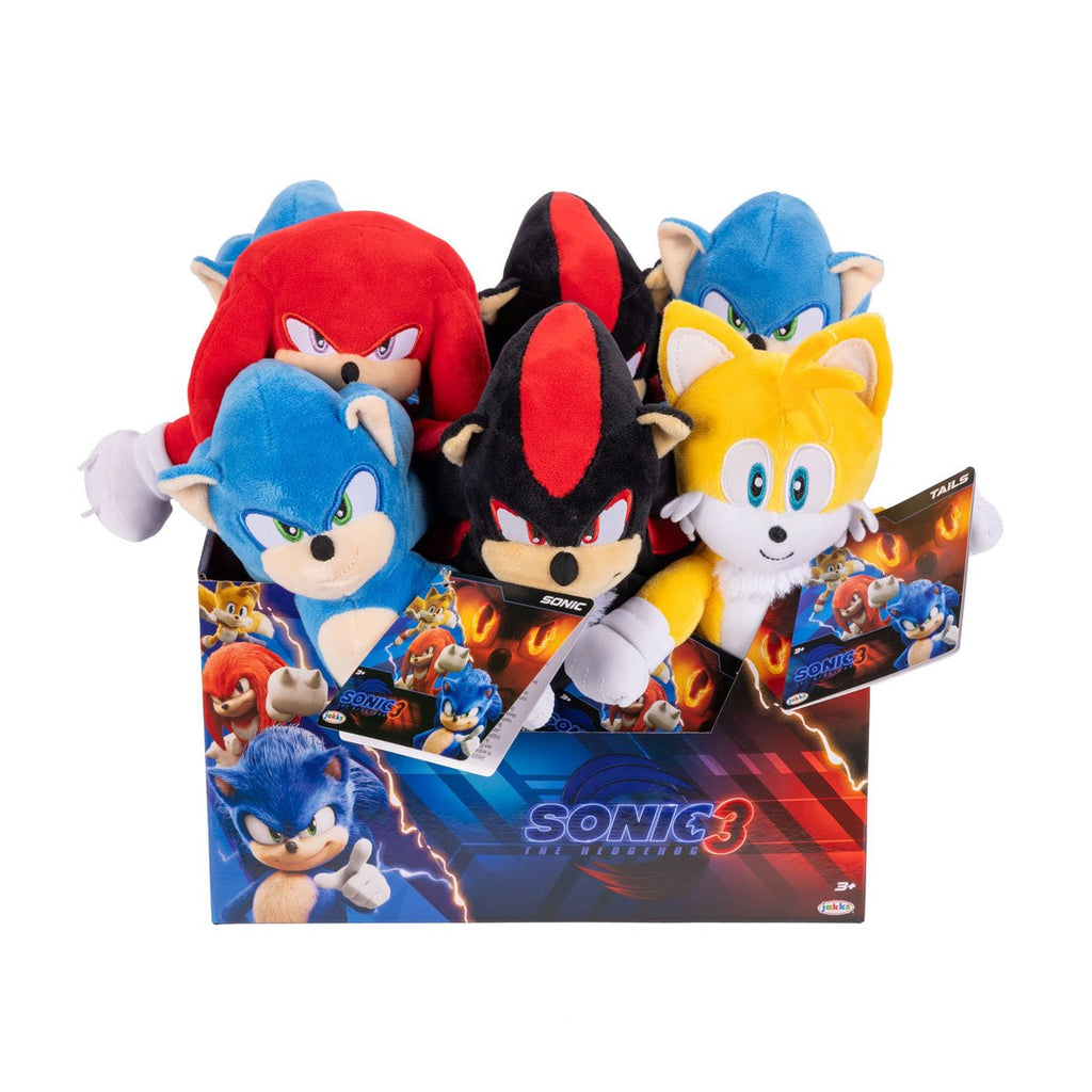 Sonic 3 Movie 9-Inch Basic Plush Case of 8