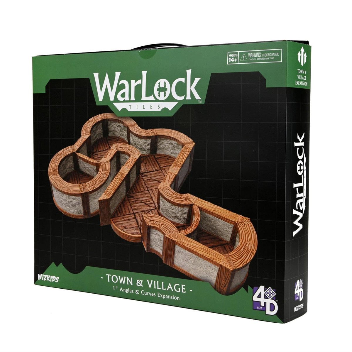 WarLock Tiles Expansion Pack 1-Inch Town and Village Angles and Curves Accessory Pack