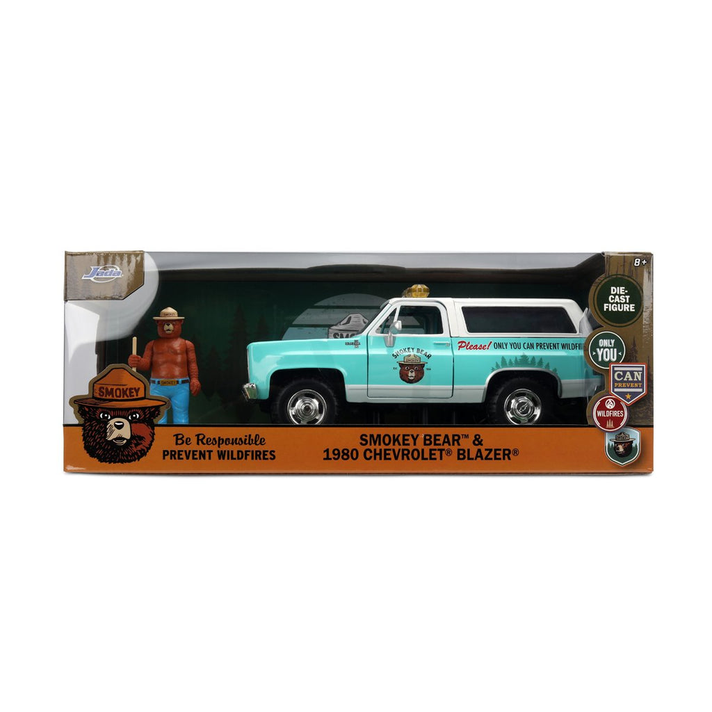 Hollywood Rides Smokey Bear 1980 Chevrolet Blazer 1:24 Scale Die-Cast Metal Vehicle with Smokey Bear Figure