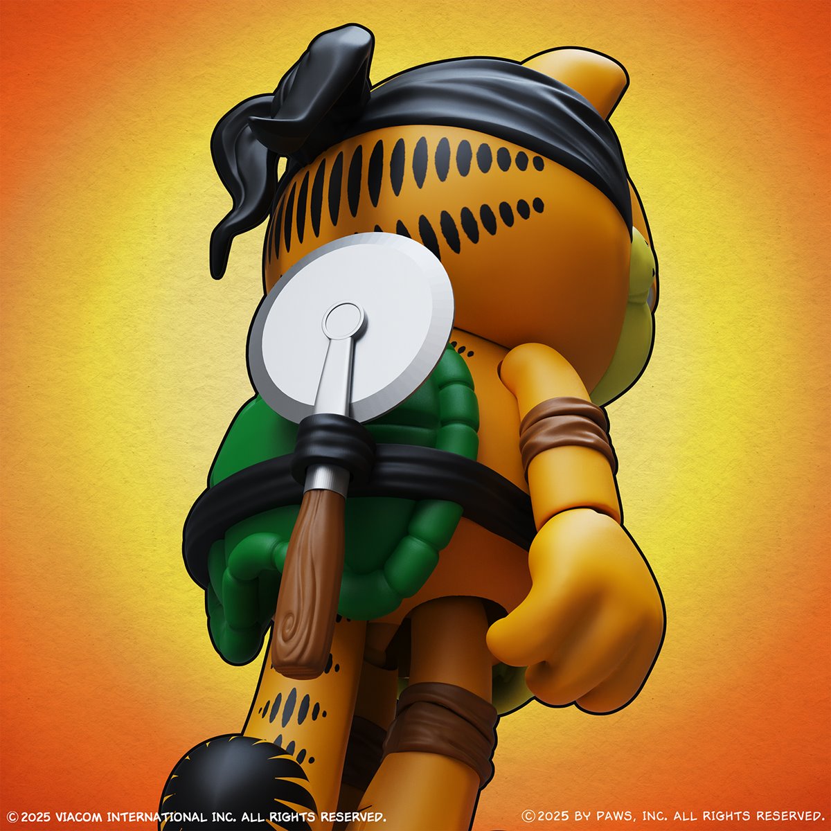 Garfield x Teenage Mutant Ninja Turtles Garfello and Sidekick Odie Action Figure 2-Pack