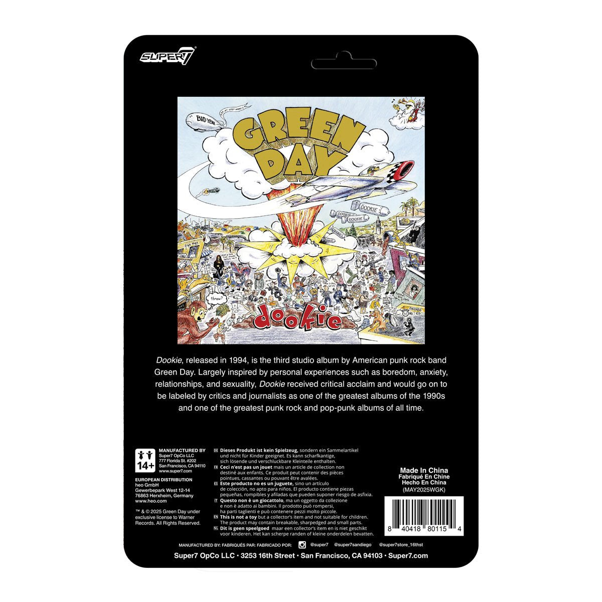 Green Day 3 3/4-Inch Dookie Dog ReAction Figure