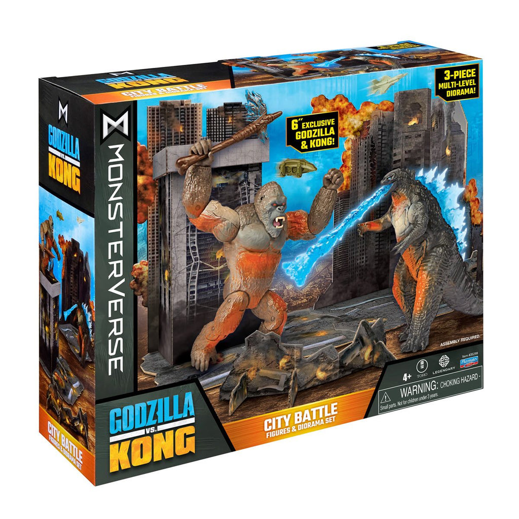 Monsterverse City Battle Godzilla and Kong 6-Inch Action Figure 2-Pack