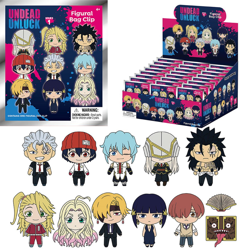 Undead Unluck 3D Foam Bag Clip Display Case of 24