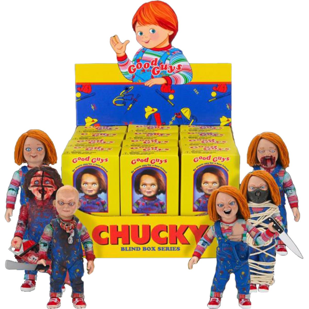 Chucky TV Series Good Guy 7-Inch Scale Action Figure Display Tray of 12