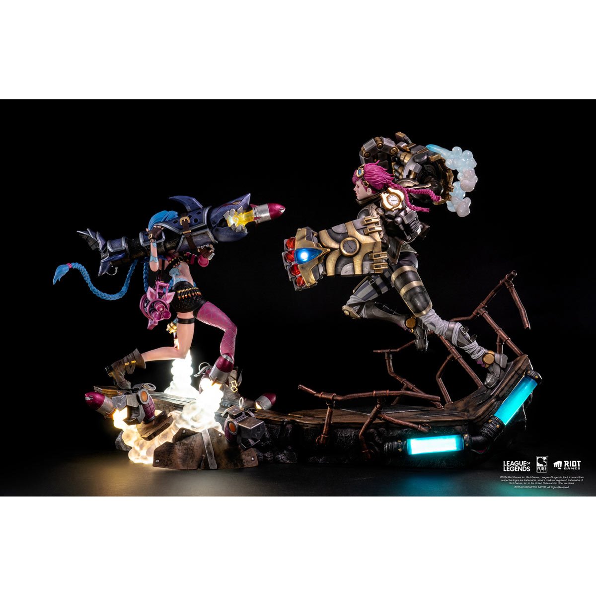 League of Legends Jinx and Vi 1:6 Scale Statue Bundle