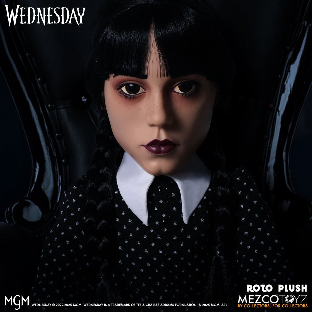 Wednesday Addams Mezco Designer Series 18-Inch Roto Plush Doll