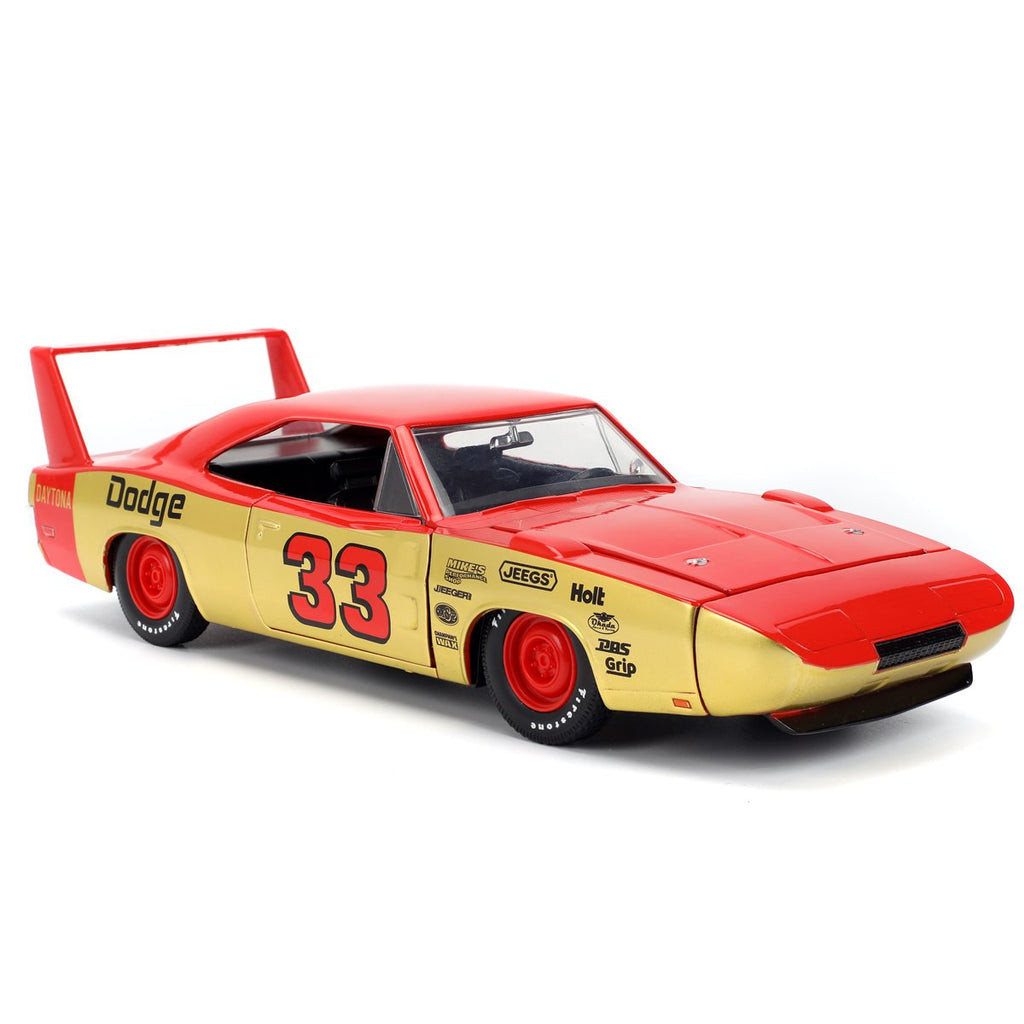 Bigtime Muscle 1969 Red Dodge Charger Daytona 1:24 Scale Die-Cast Metal Vehicle