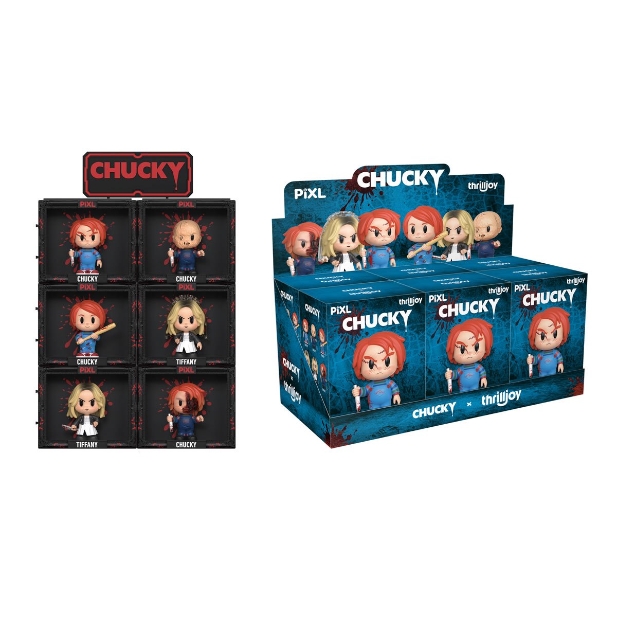 Chucky Universe Blind Box PIXL Mini-Figure Display Case of 6