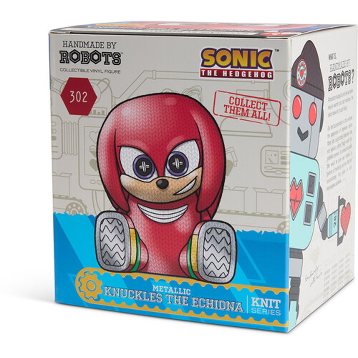 Sonic the Hedgehog Knuckles #302 Metallic Handmade By Robots Vinyl Figure