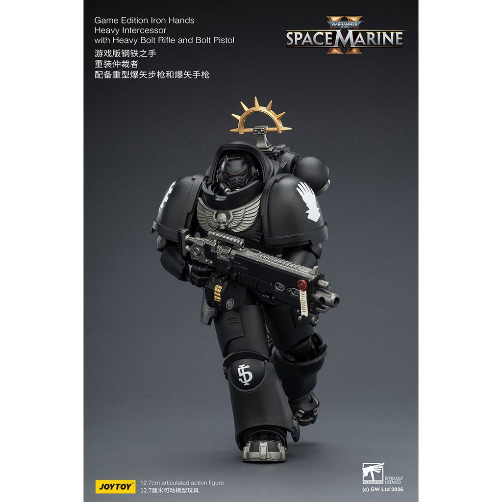 Joy Toy Warhammer 40K Space Marines Game Edition Iron Hands Intercessor Bolt Rifle & Pistol 1:18 Scale Action Figure