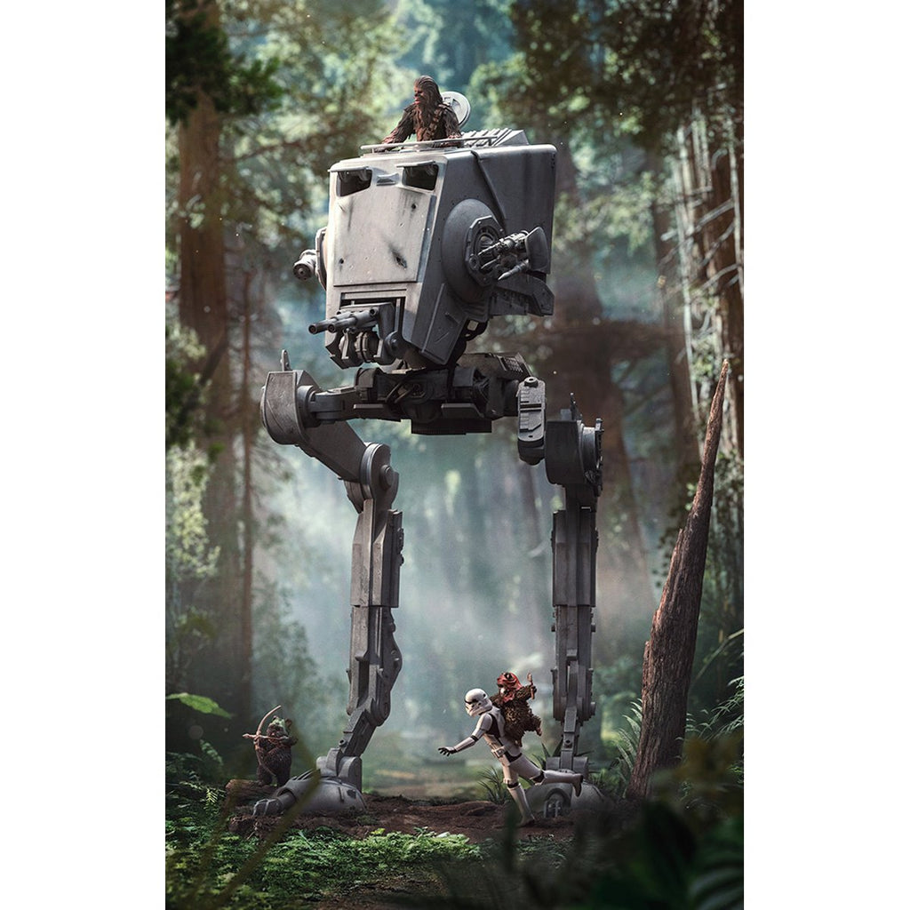 Star Wars: Return of the Jedi AT-ST and Chewbacca 1:20 Demi Art Scale Limited Edition Statue