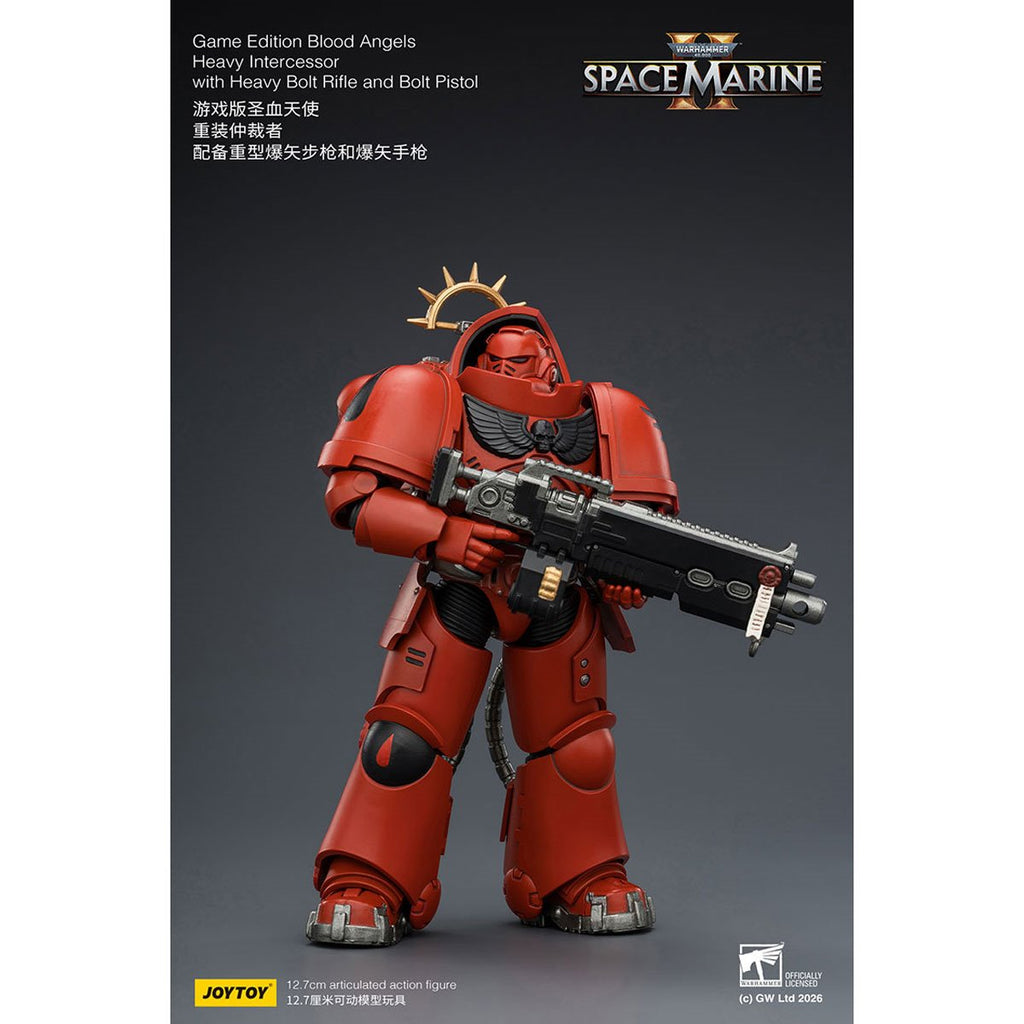 Joy Toy Warhammer 40K Space Marines Game Edition Blood Angels Heavy Intercessor Rifle & Pistol 1:18 Scale Action Figure