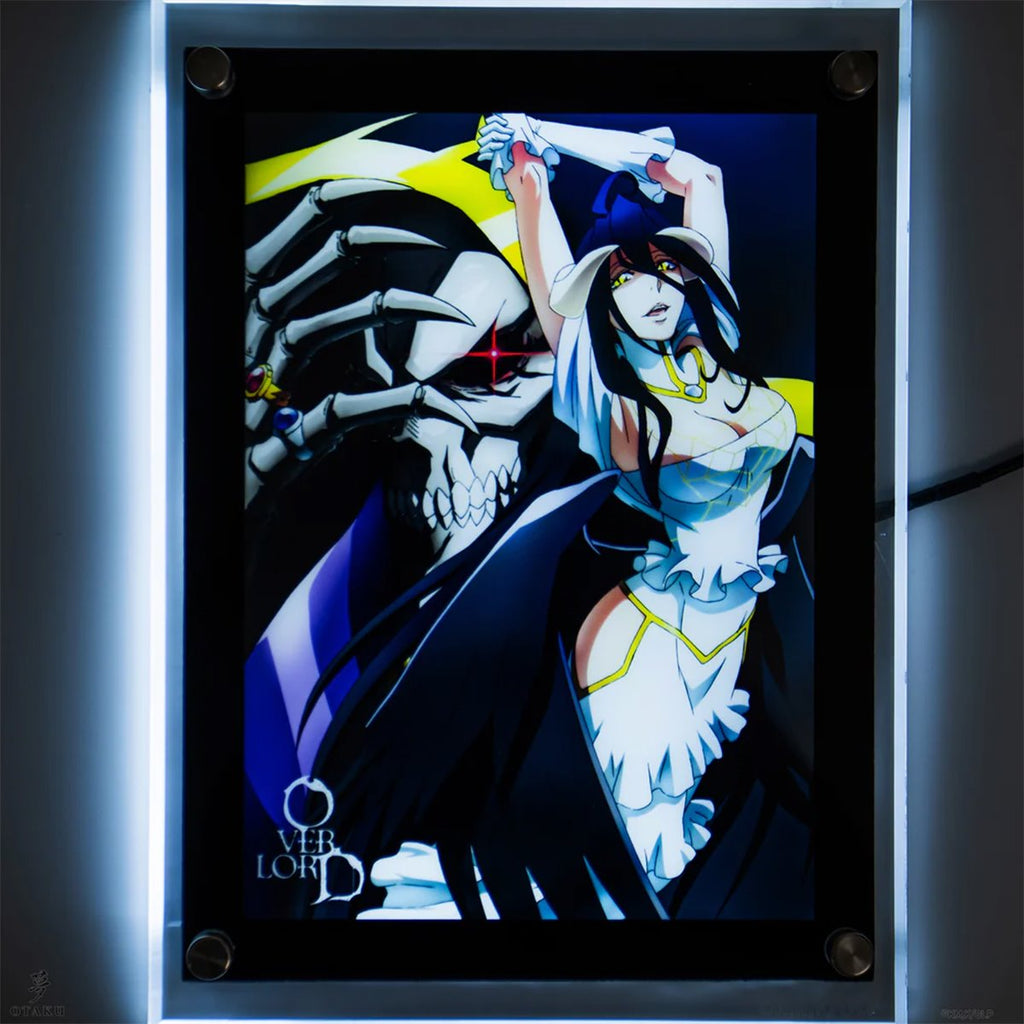 Overlord Albedo and Ains Ooal Gown LED Poster