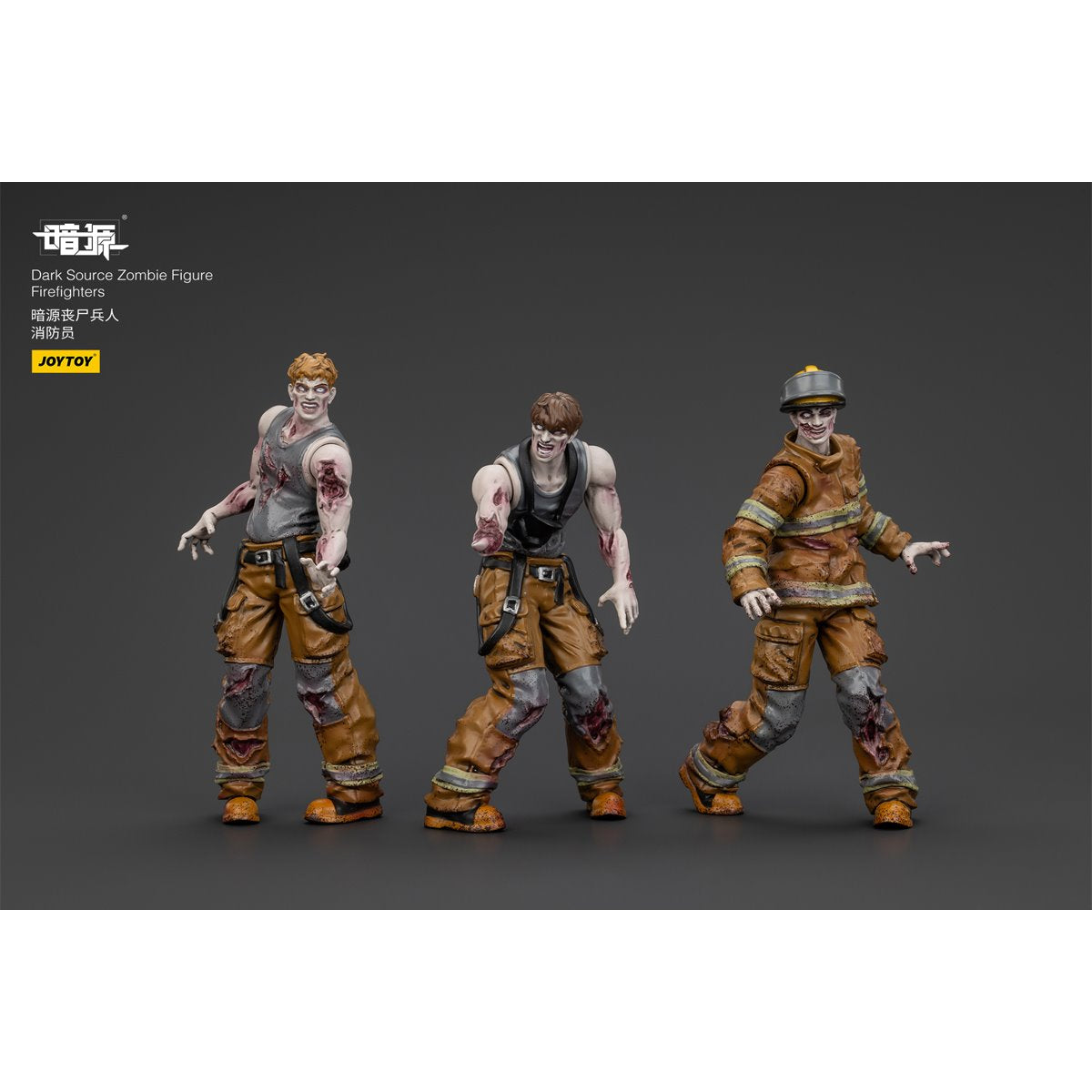 Joy Toy Dark Source Zombie Firefighters 1:25 Scale Action Figure 3-Pack