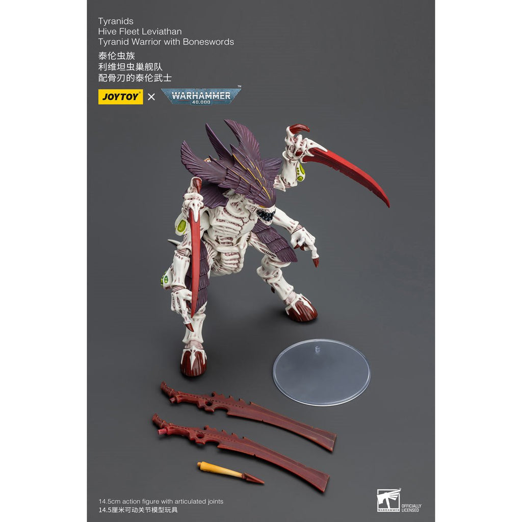 Joy Toy Warhammer 40,000 Tyranids Hive Fleet Leviathan Tyranid Warrior with Boneswords 1:18 Scale Action Figure