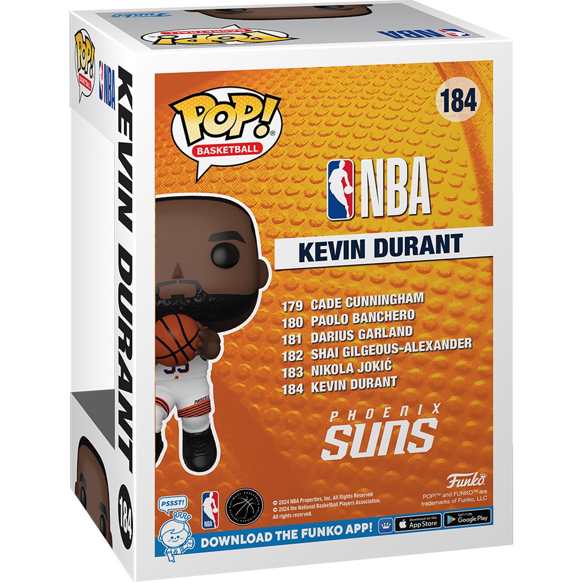 NBA Suns Kevin Durant Funko Pop! Vinyl Figure #184