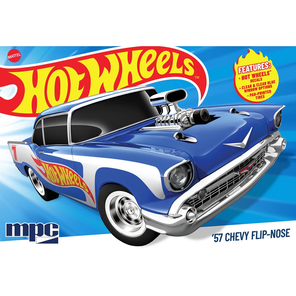 Hot Wheels 1957 Chevy Sedan Flip Nose 1:25 Scale Model Kit