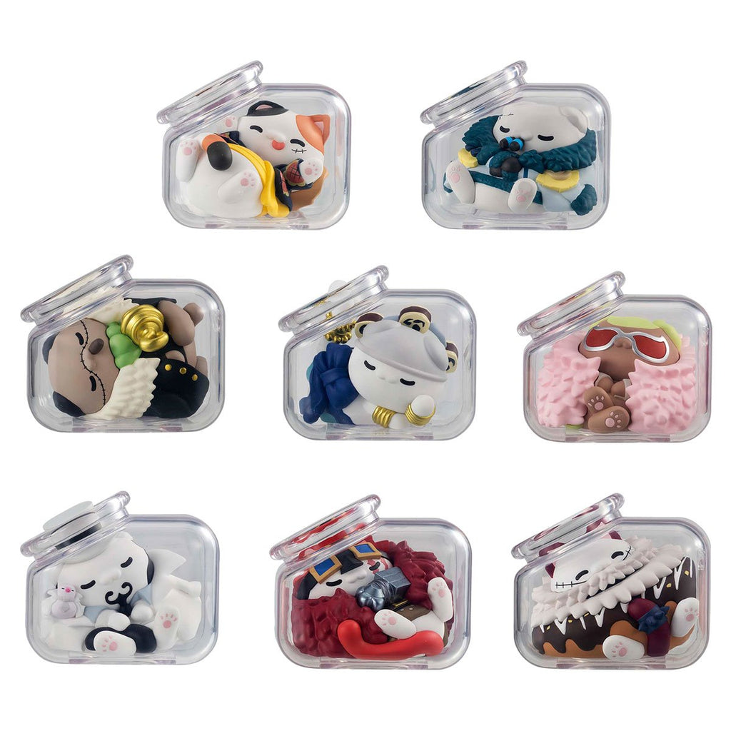 One Piece Goodnight NyanPieceNyan! Version Luffy with Rivals Mega Cat Project Mini-Figure Case of 8