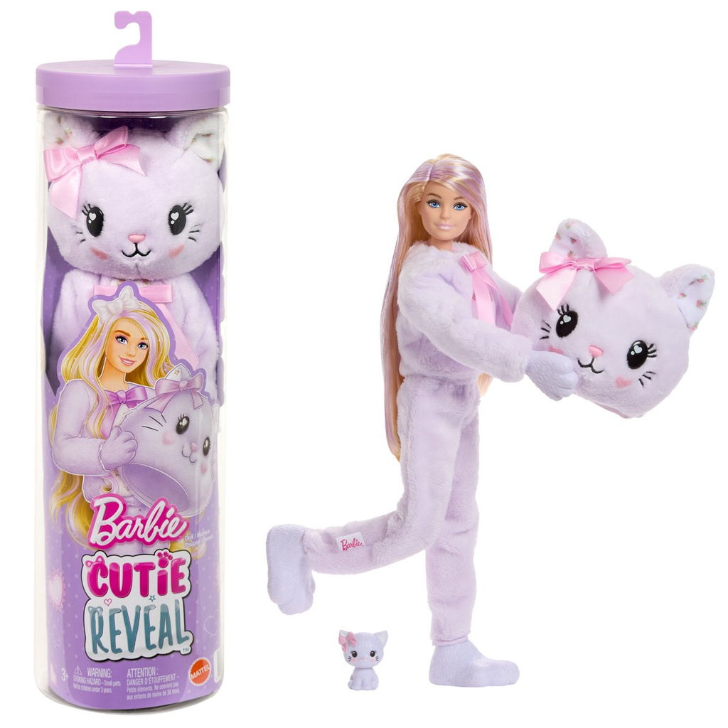 Care Bears Barbie Cutie Reveal Purple Kitten Doll