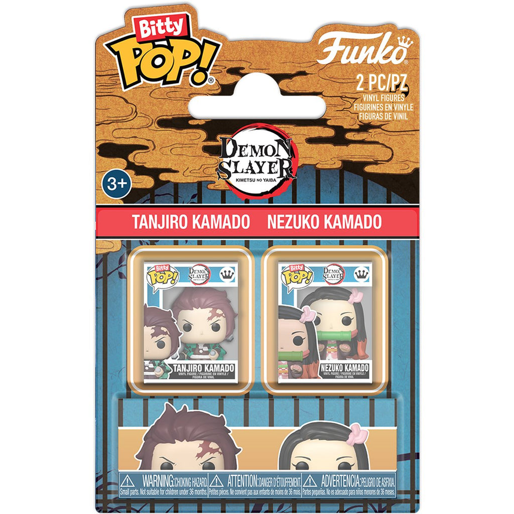 Demon Slayer Tanjiro Kamado and Nezuko Kamado Funko Bitty Pop! Mini-Figure 2-Pack