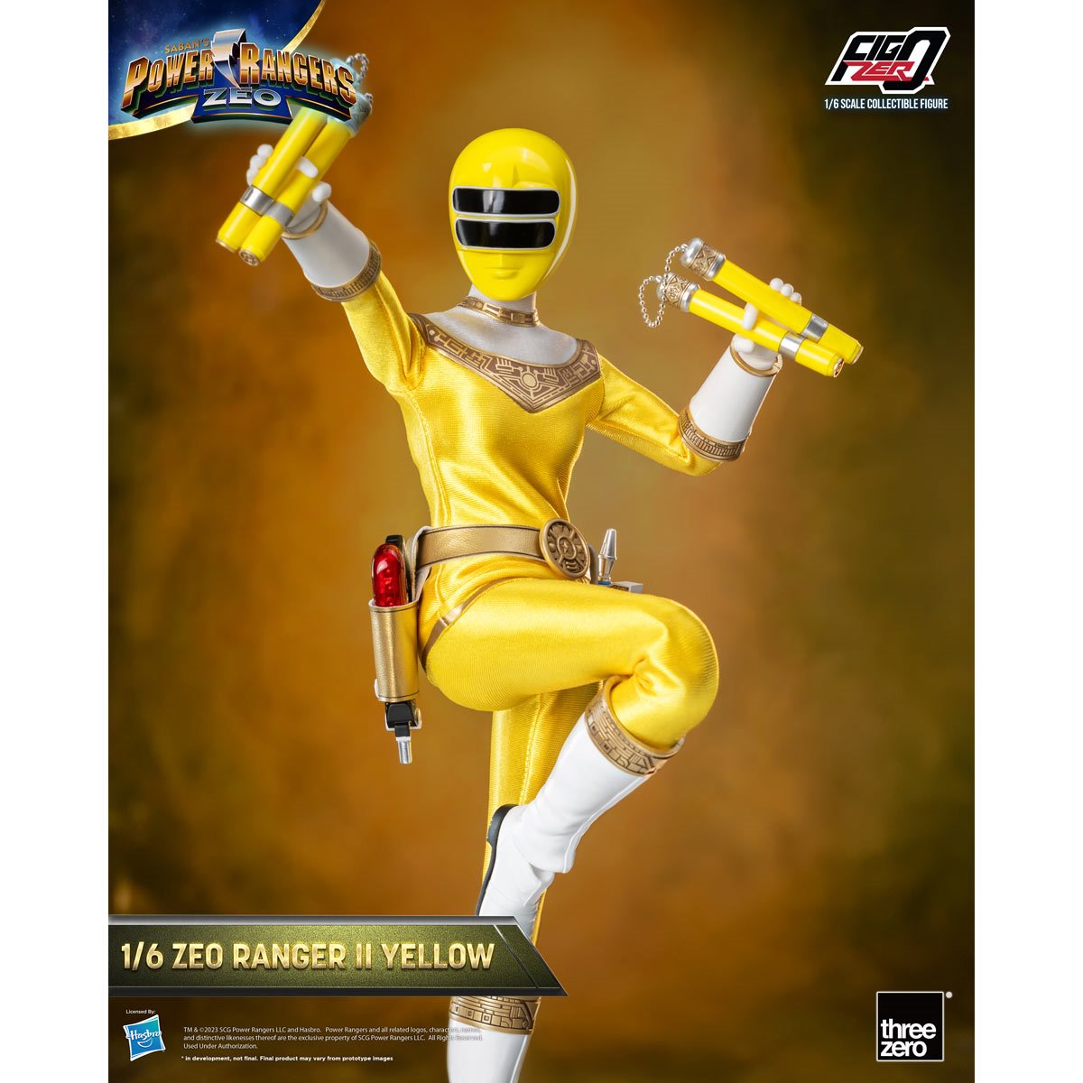 Power Rangers Zeo Yellow Zeo Ranger II FigZero 1:6 Scale Action Figure