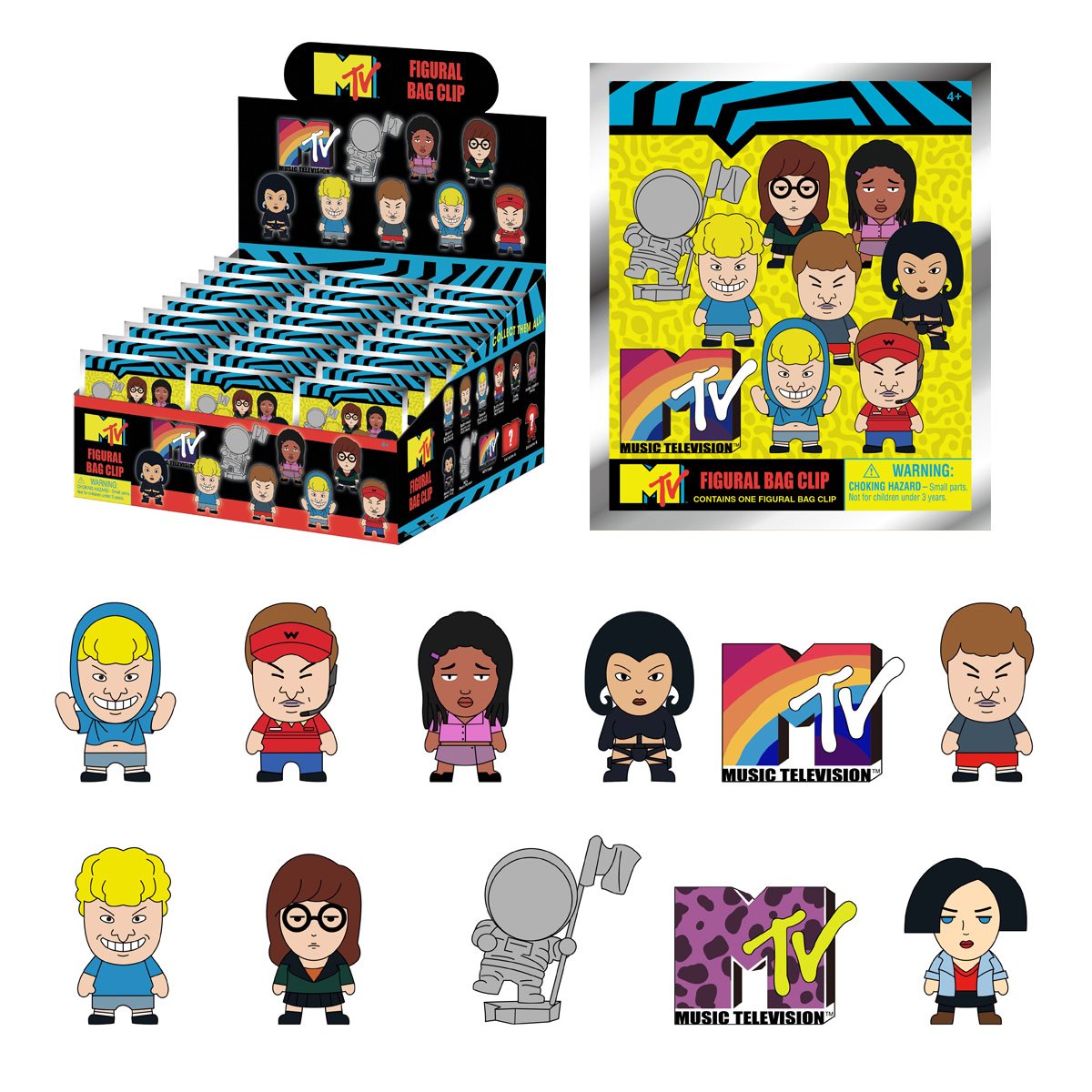 MTV Shows 3D Foam Bag Clip Display Case of 24