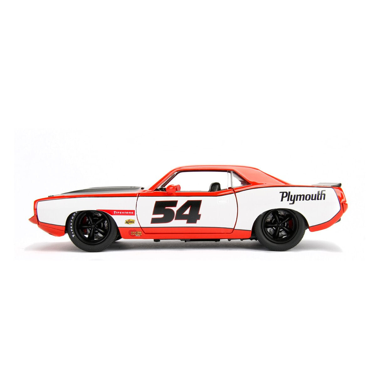 Bigtime Muscle 1973 Plymouth Barracuda Orange 1:24 Scale Die-Cast Metal Vehicle
